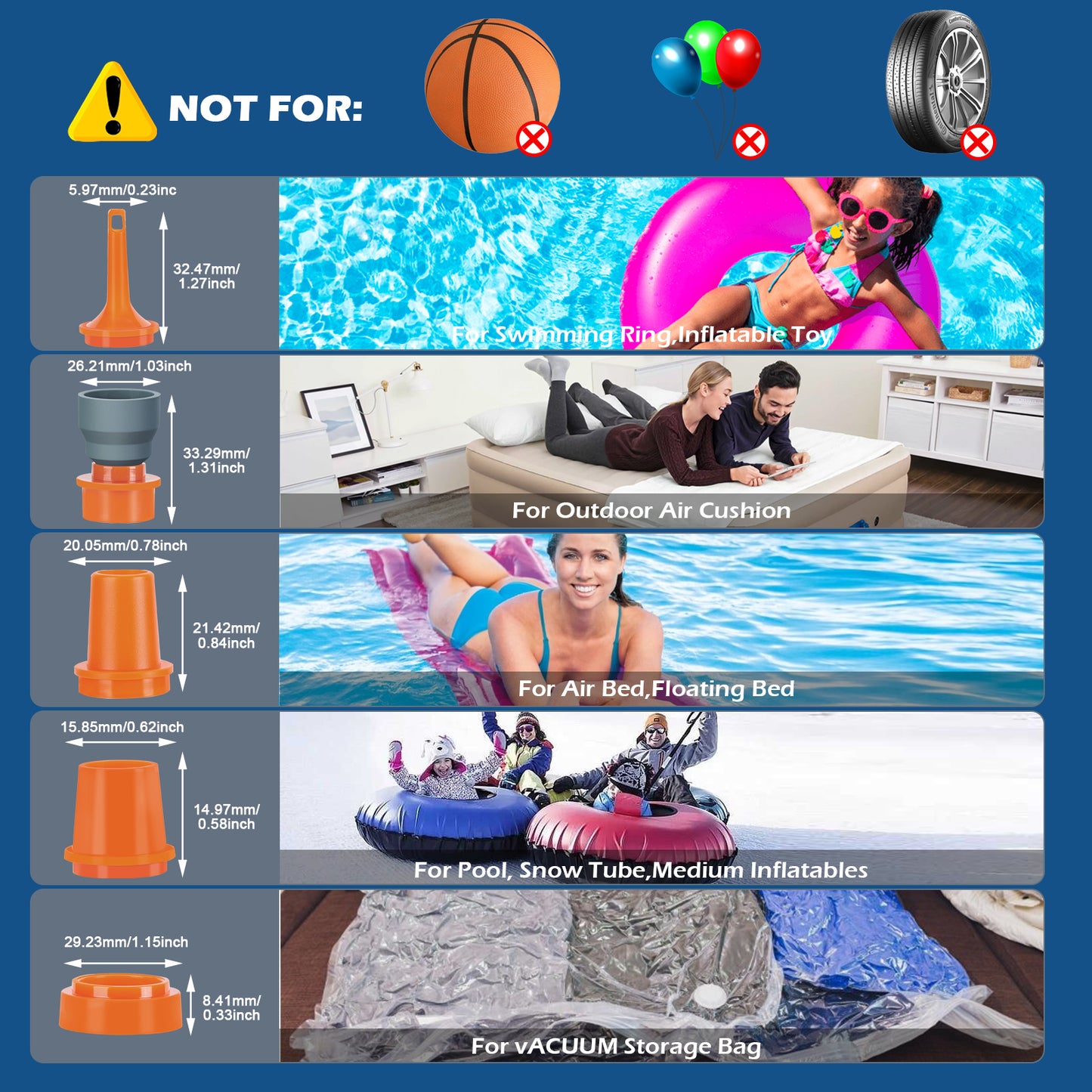 CAMULAND Mini Air Pump with Magnetic Design, 1400mAh Battery Tiny Rechargeable Electric Air Pump for Inflatables Camping Air Mattress, Pool Floats,Vacuum Storage Bag Inflator with LED Light