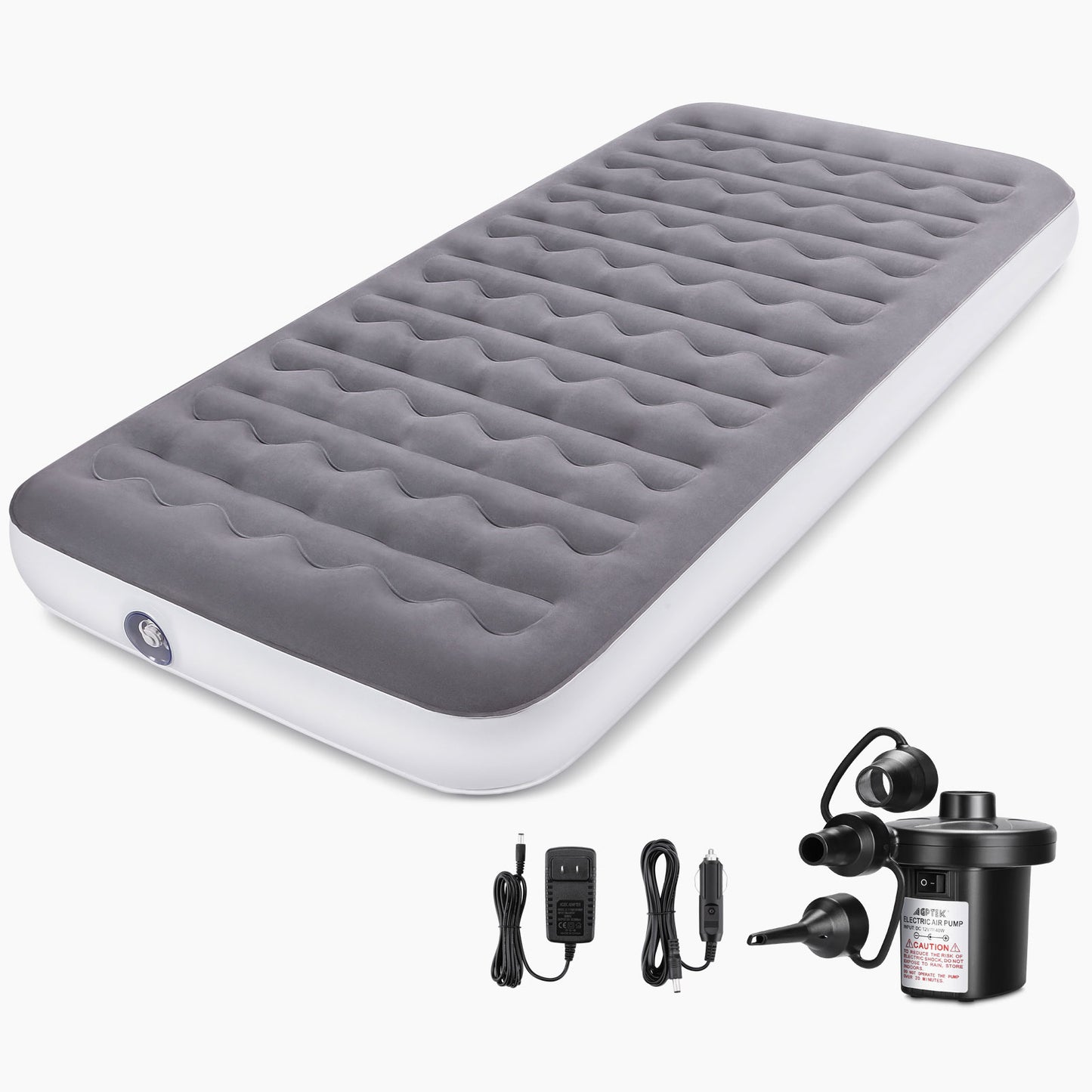 Air Mattress, Lightweight Camping Inflatable Bed with Electric Air Pump for Home, Travel, RV Tent and SUV Truck