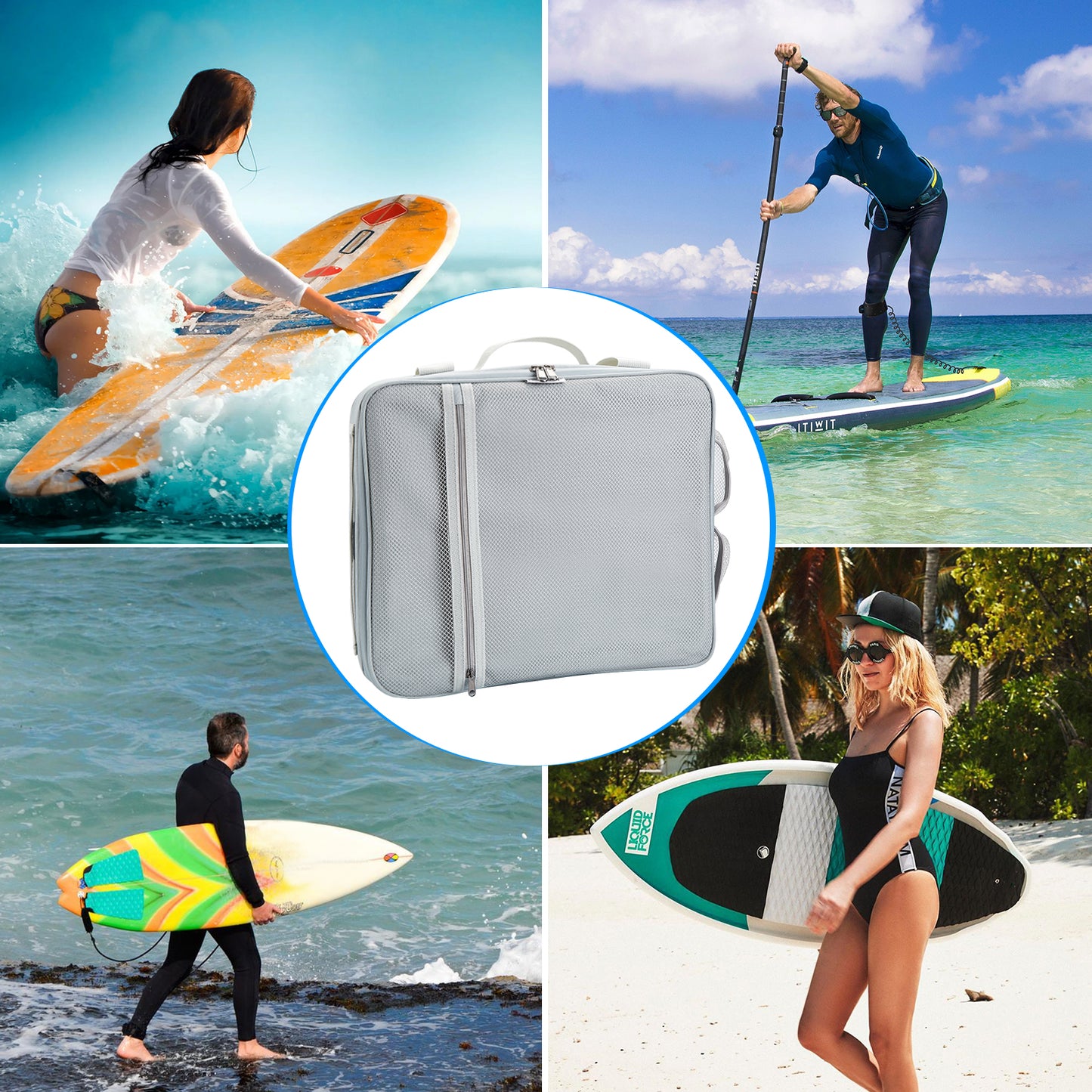 CAMULAND Cooler Bag, Paddle Board Accessories Waterproof Sup Deck Small Cool Bag for Drink Water Lunch Camping Padding Fishing Stand-up Paddleboarding Equipment Gifts for Kayak Lover