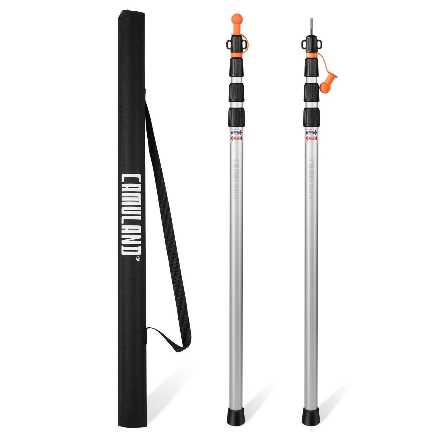 CAMULAND Heavy Duty Trap Poles Set, Adjustable, Lightweight and Portable(Silver)